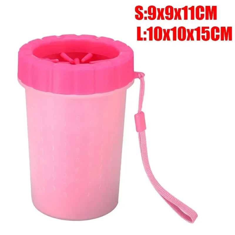 Dog Foot Cup Paw Washer Cleaner Dog Cat Foot Cleaning Brush Soft Silicone Dog Paw Cleaning Cleaning Bucket Accessories